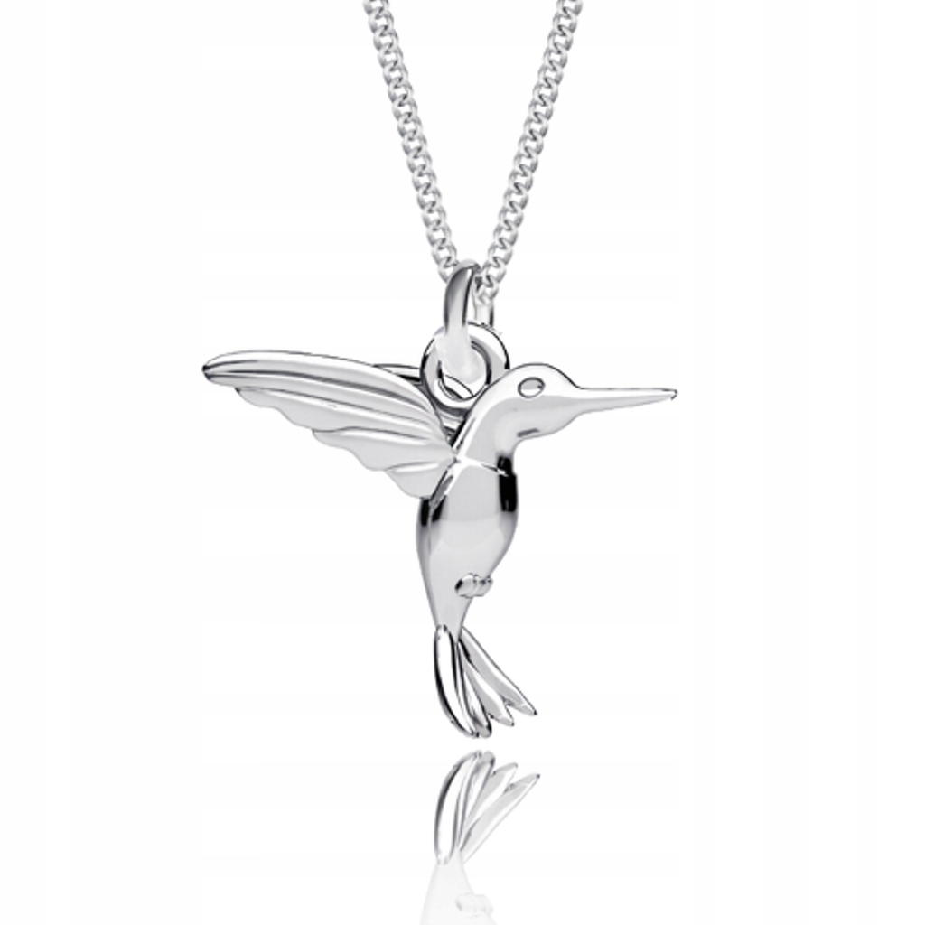 Stříbrný pancířový náhrdelník Kolibřík 3D Symbol radosti Stříbro ryzost 925