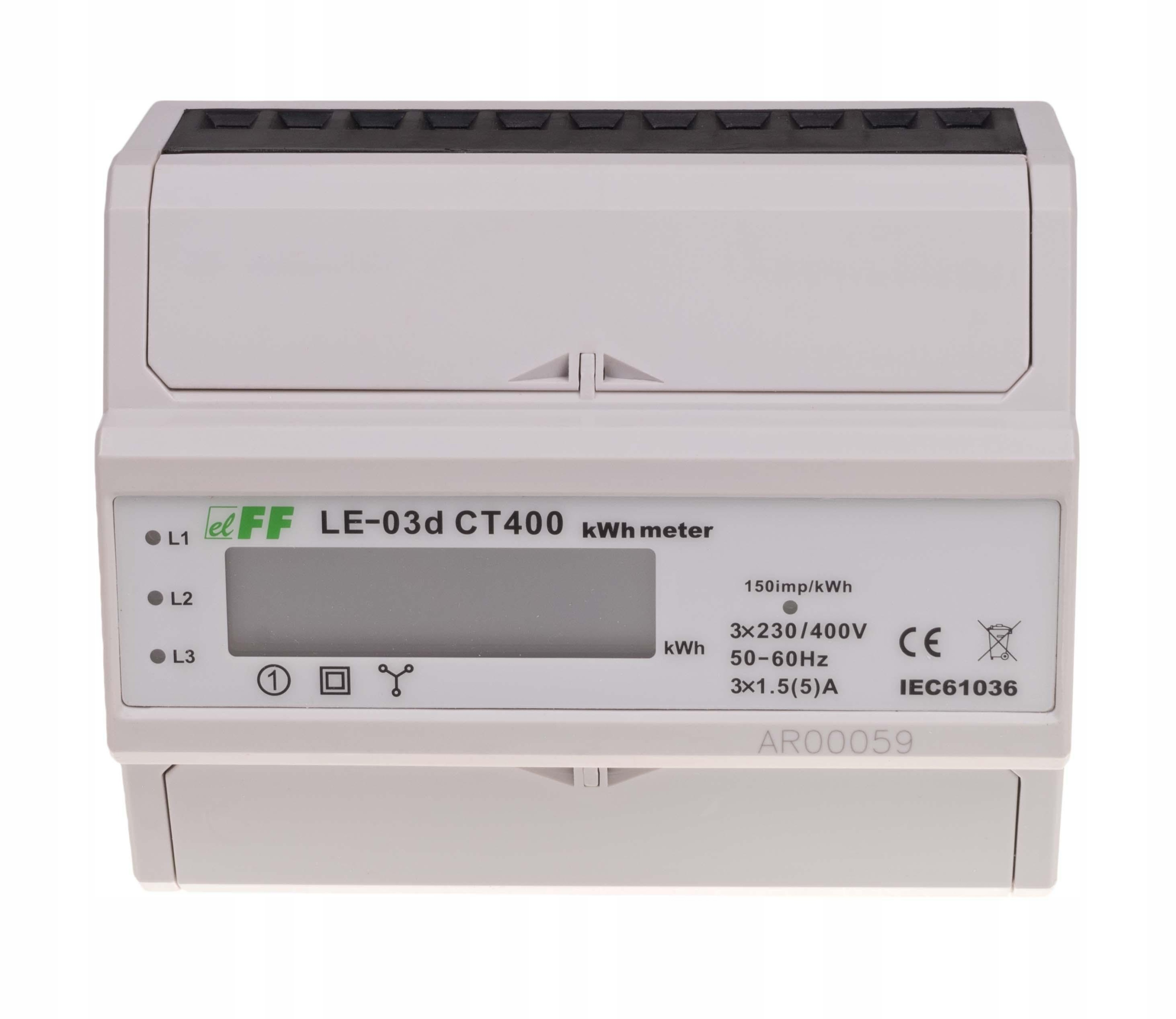 Elektroměr 3-fázový LE-03d CT-400