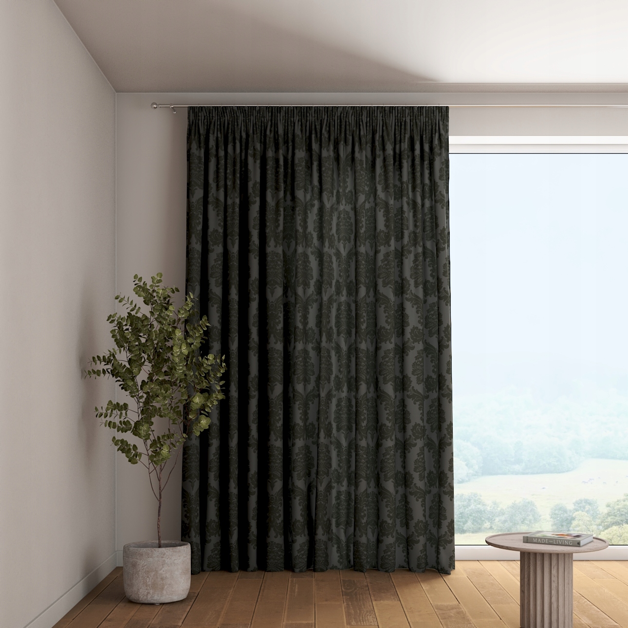 Dekoria Záclona na zvlnenej páske 1 ks 130x245 cm odtiene šedej