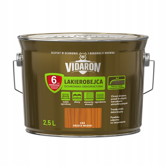 Vidaron Lakierobejca Dekoracyjna Orzech Włoski L04 2,5L
