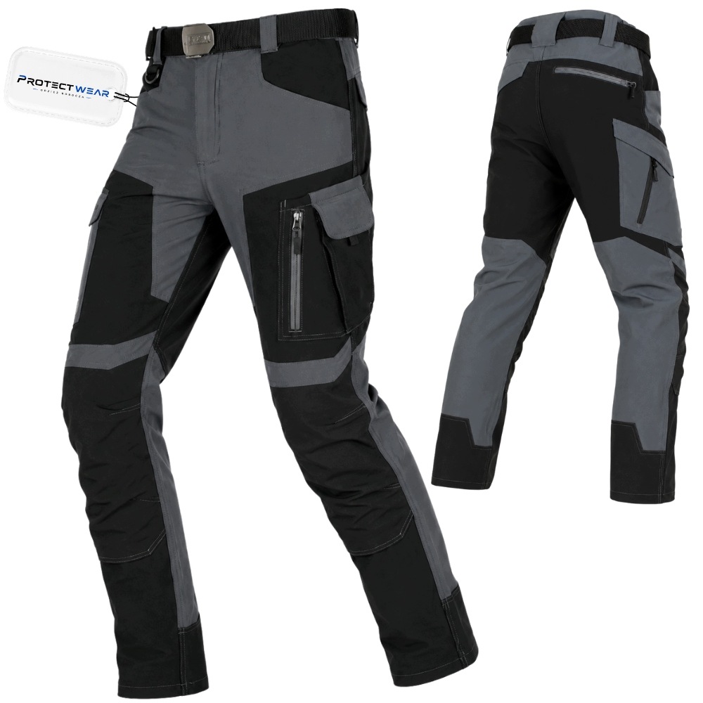 Pracovní kalhoty do pasu softshell stretch 4-way šedé elastické vel. 64