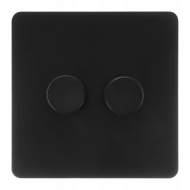 Verticana Wall Dimmer 2-WAY Black černý nástěnný stmívač, dvojitý