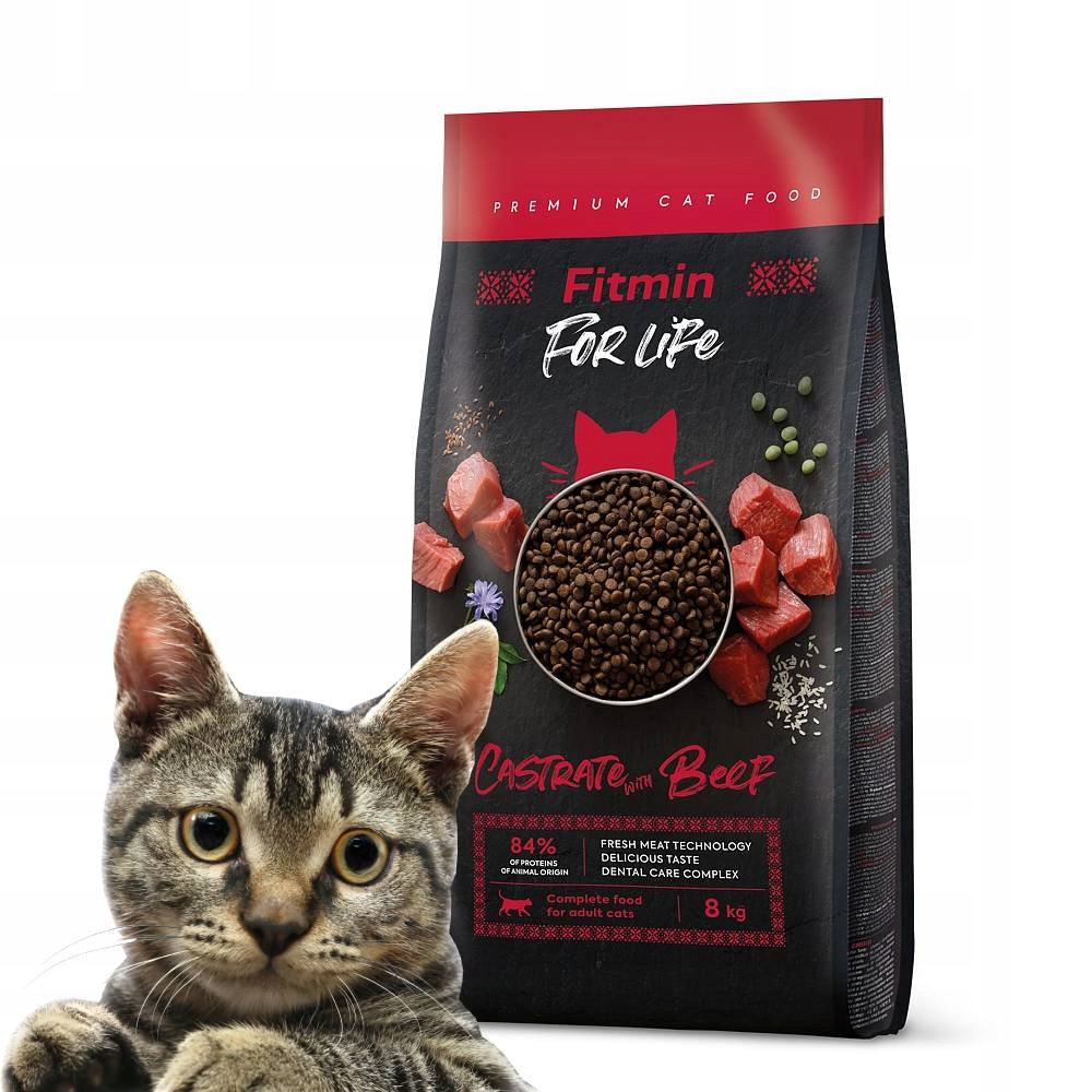 Levně Fitmin Cat For Life Kastrační hovězí 8 kg