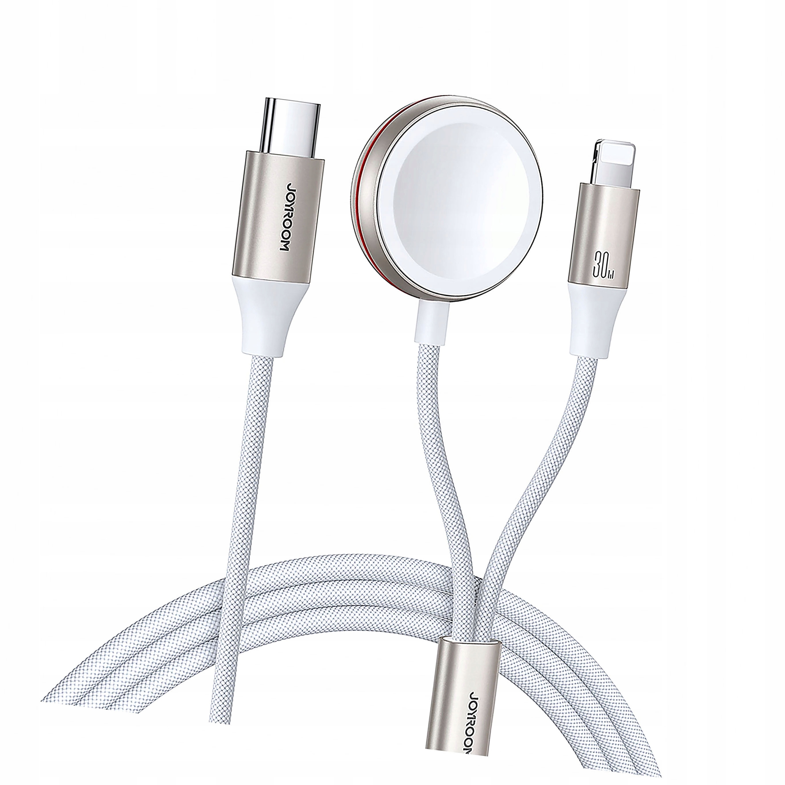 Joyroom 2w1 kabel lightning i ładowarka indukcyjna do Apple Watch 1.5m