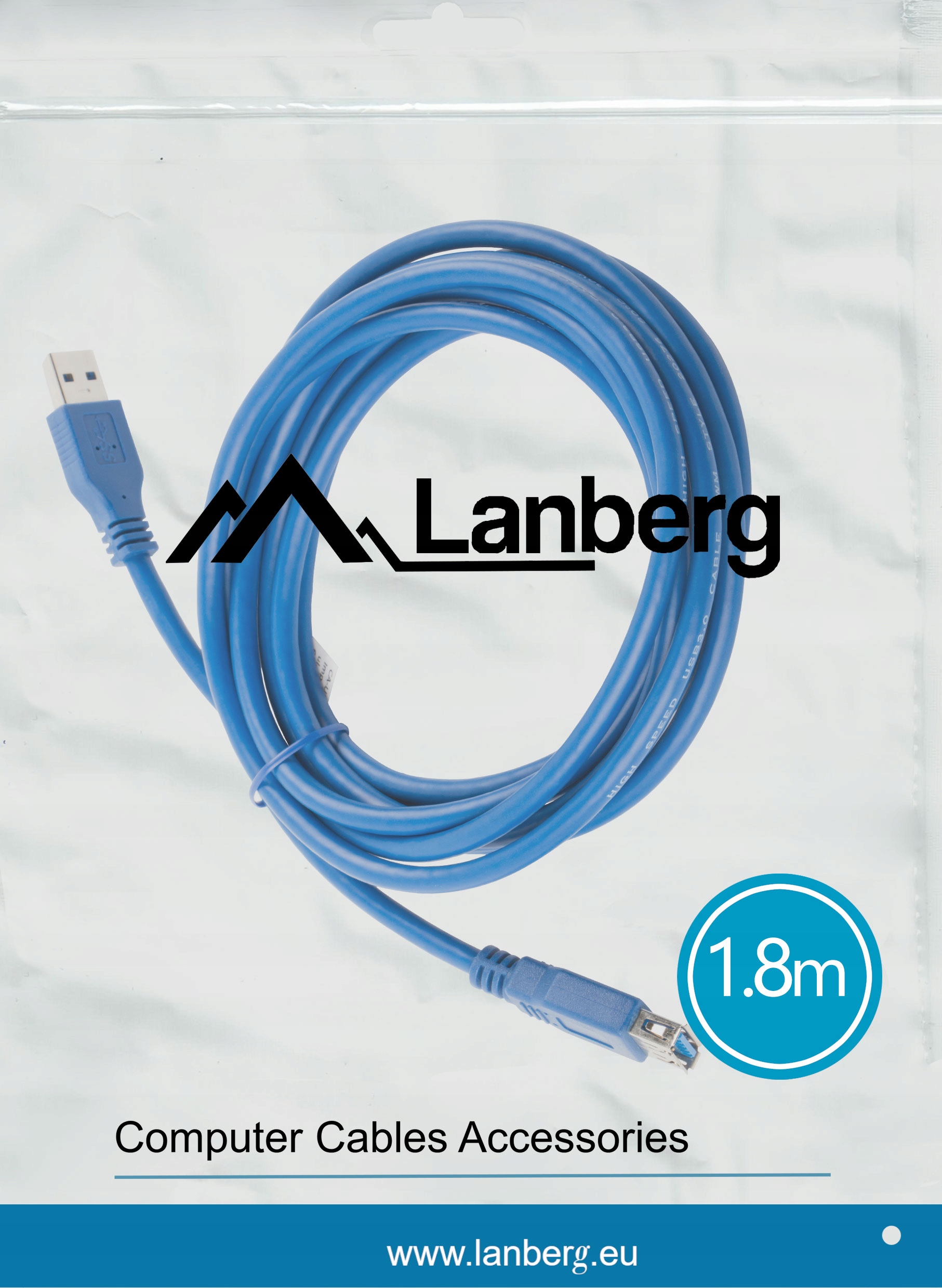 PRZEDŁUŻKA PORTU USB 3.0 PRZEDŁUŻACZ A/A 1,8m GOLD