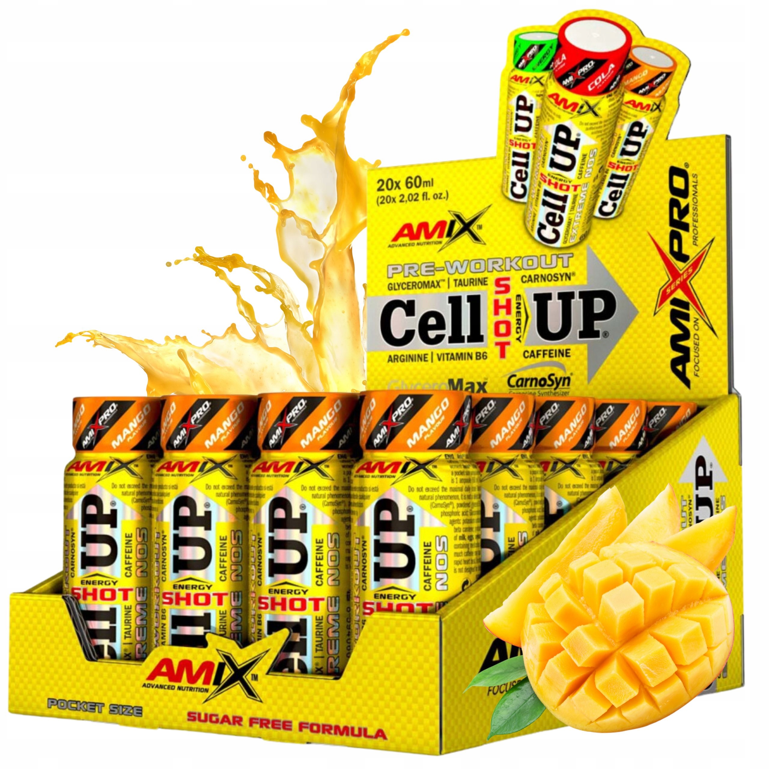 Předtréninkovka s Taurinem Beta Alanina Shot L Arginin Mango 20x60 ml