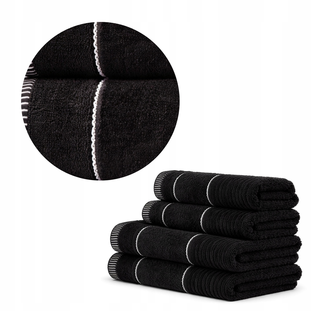 Sada ručníků Teo 4 ks – 2x 70x140 2x 50x90 cm Bavlna 470 g/m2