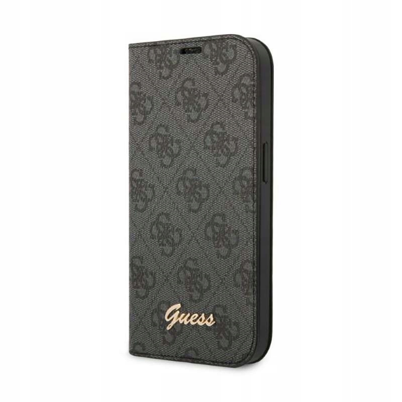 Guess 4G Metal Camera Outline Booktype Case – Pouzdro pro iPhone 14 (černé)