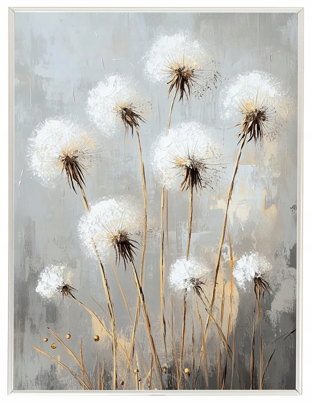 Plakát Rámeček Hliníková Grafika Příroda Zahrada Květiny Pampeliška Boho 60x80