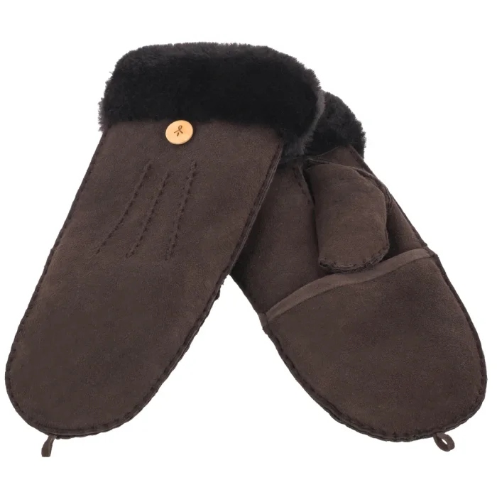Teplé dámské rukavice Emu Australia Montana Mittens W7019 Hnědé