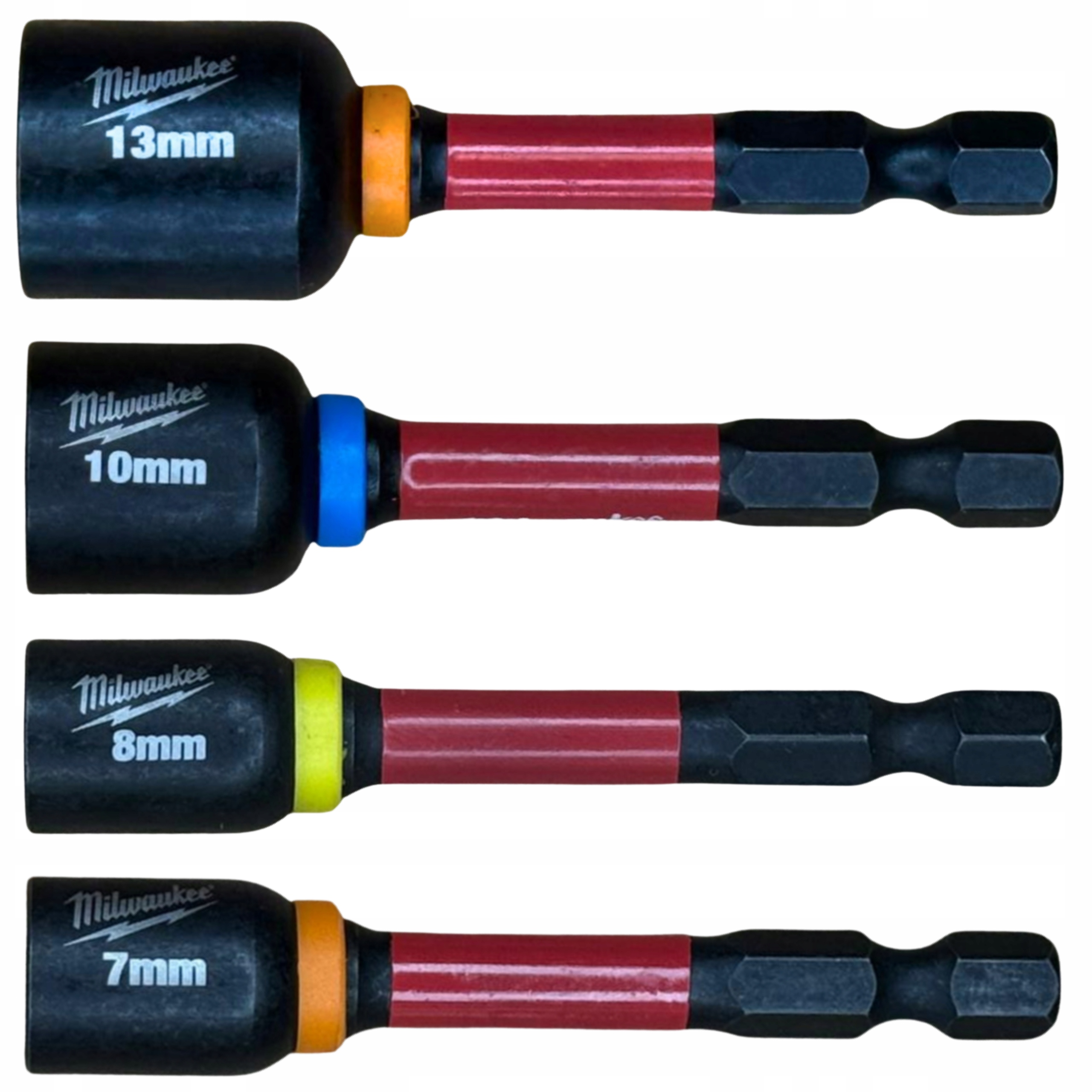 Magnetické nárazové nástavce Sada 7 8 10 13 mm x 65 mm Hex Milwaukee