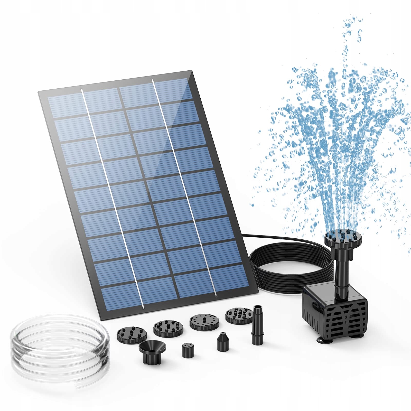 AISITIN Fontanna Solarna 2.5W Zestaw DIY Pompa Do Stawu 2025 Upgrade — miniatura 2