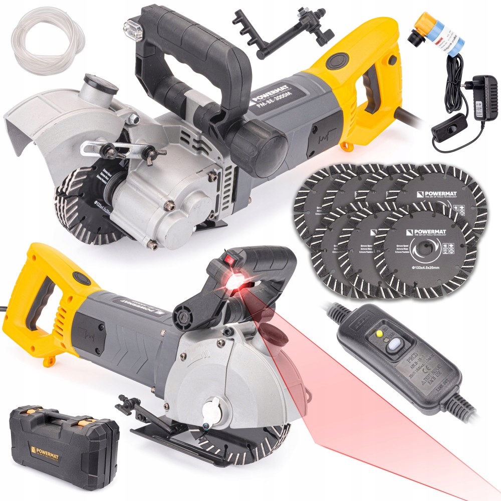 Elektrická Brázdička 3100W 150 MM Laserová Regulace Přepravní Kufr