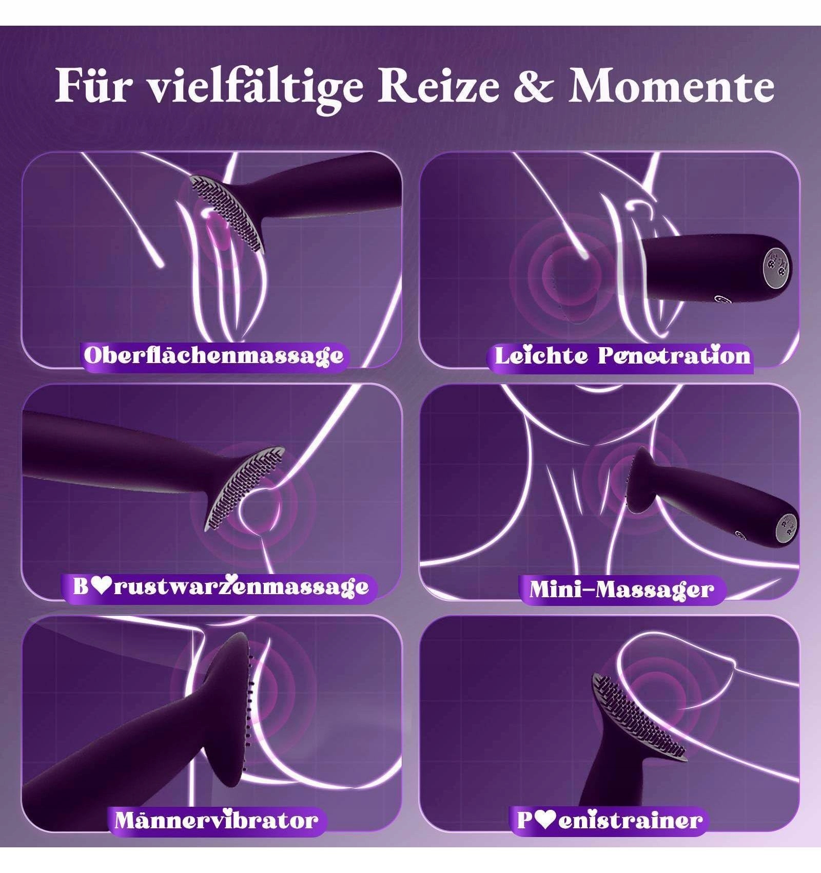 VIBRATORENSET Zestaw Wibratorów Dla Kobiet Stymulator Klitorisu 10 Trybów — miniatura 5