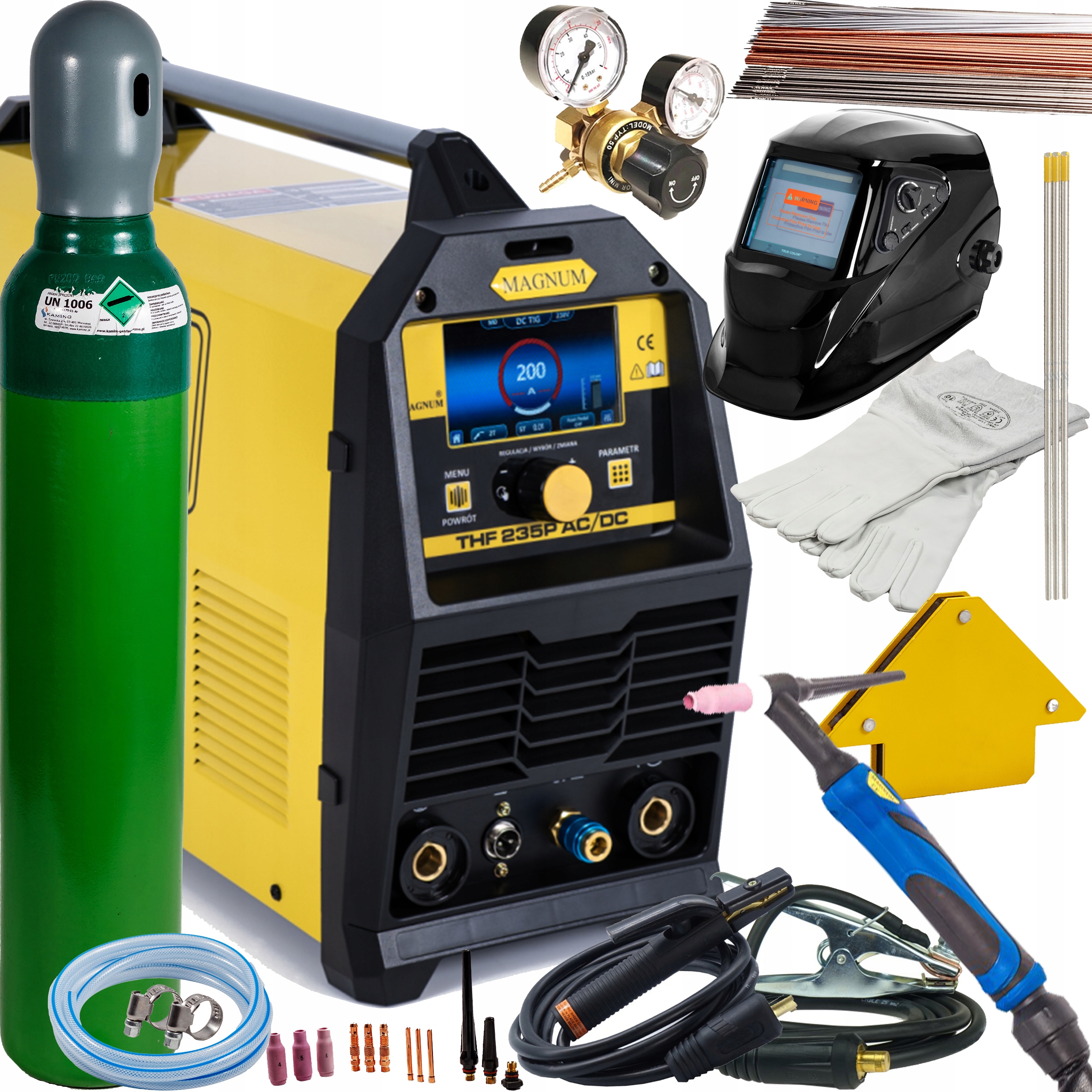 Tig Svařovačka Mma Thf 235 P Ac/dc LCD, 230V, 200A/60% Magnum sada 1 kusů