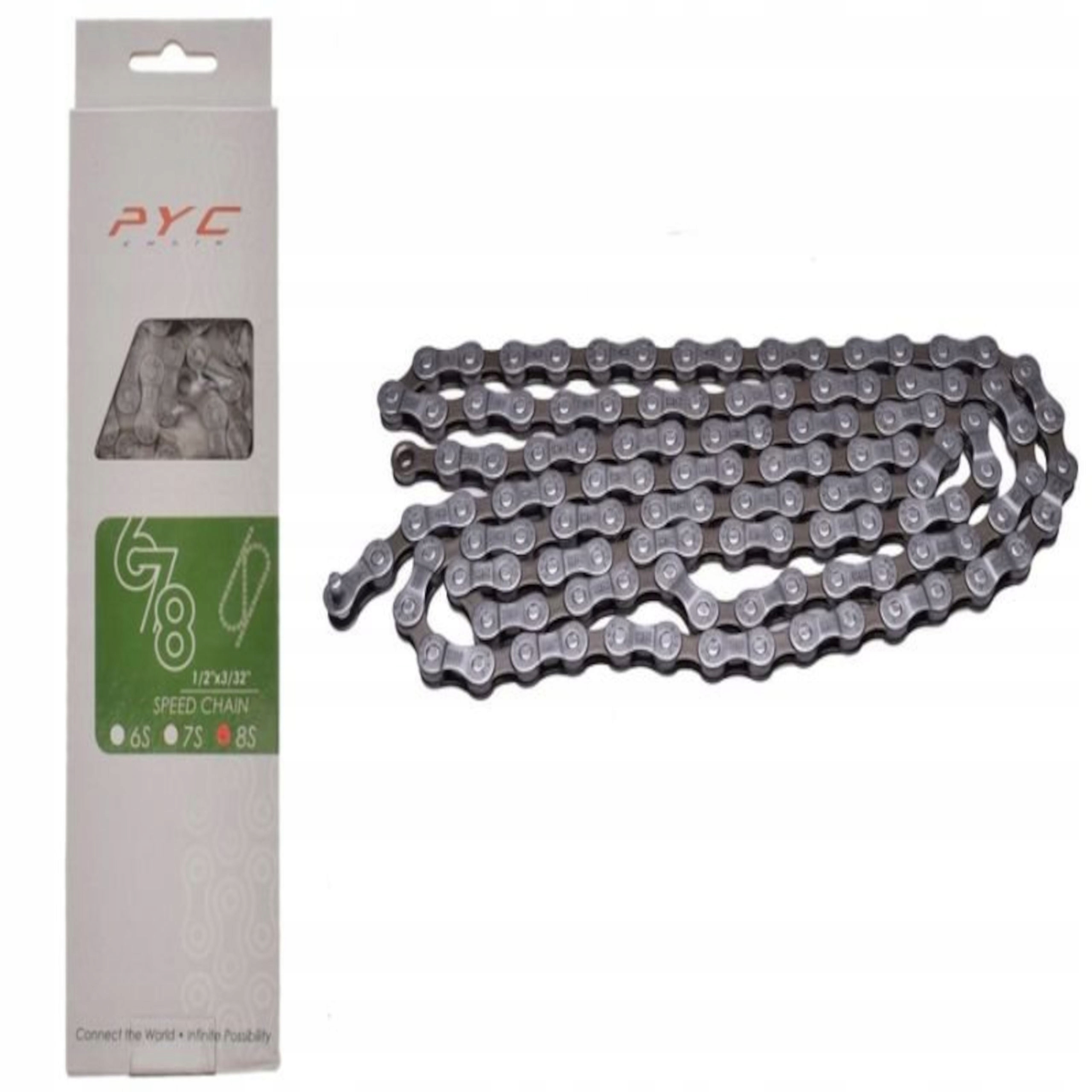 Łańcuch Rowerowy 8 Rz. Pyc P8004 1/2" x 3/32" 116L