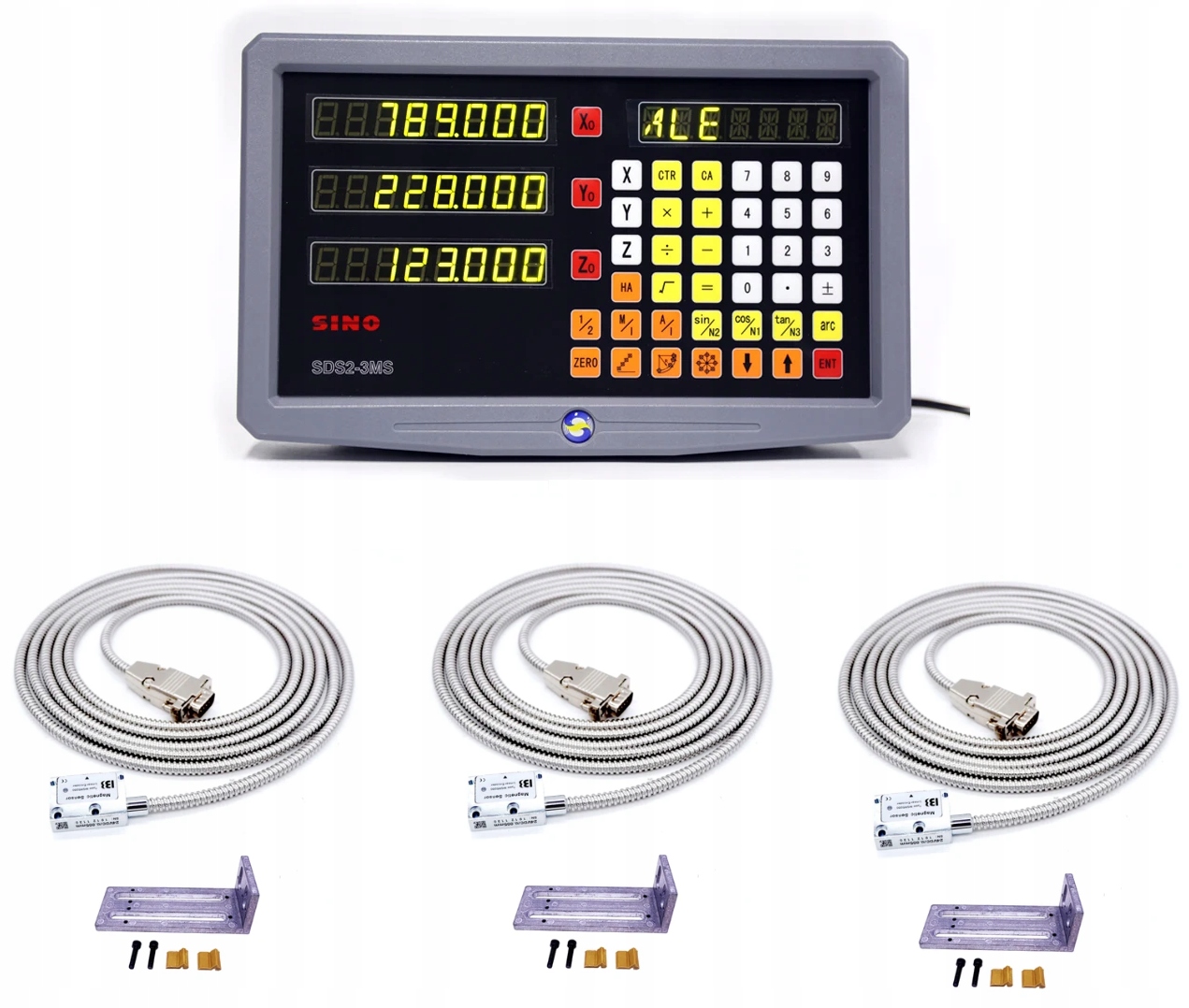 CZYTNIK LINIAŁÓW LINIAŁ MAGNETYCZNY DO FREZARKI TOKARKI LED SINO SDS3MS 3x2