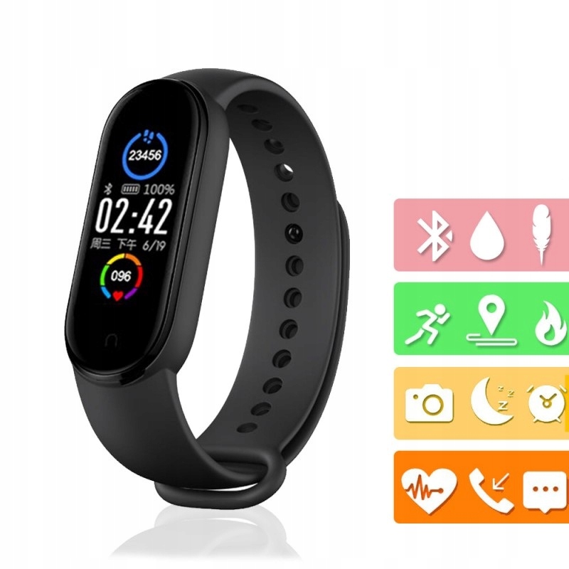 M5 PRO OPASKA SPORT SMARTWATCH SMARTBAND ZEGAREK Kod producenta INTELIGENTNA OPASKA SMART BAND M5