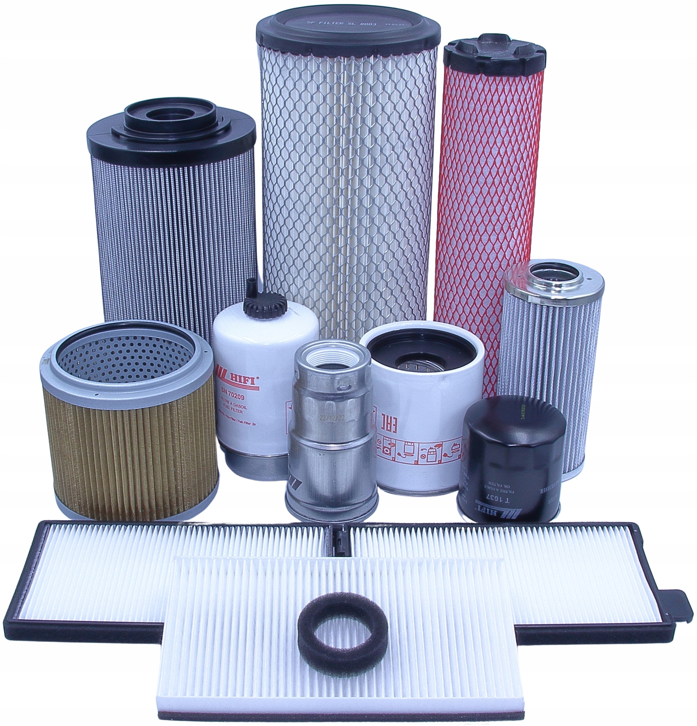 Filtry Komatsu PW98 MR-6 sada filtrů pro bagr