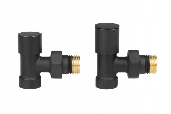 Úhlový ventil pro koupelnový radiátor Černý