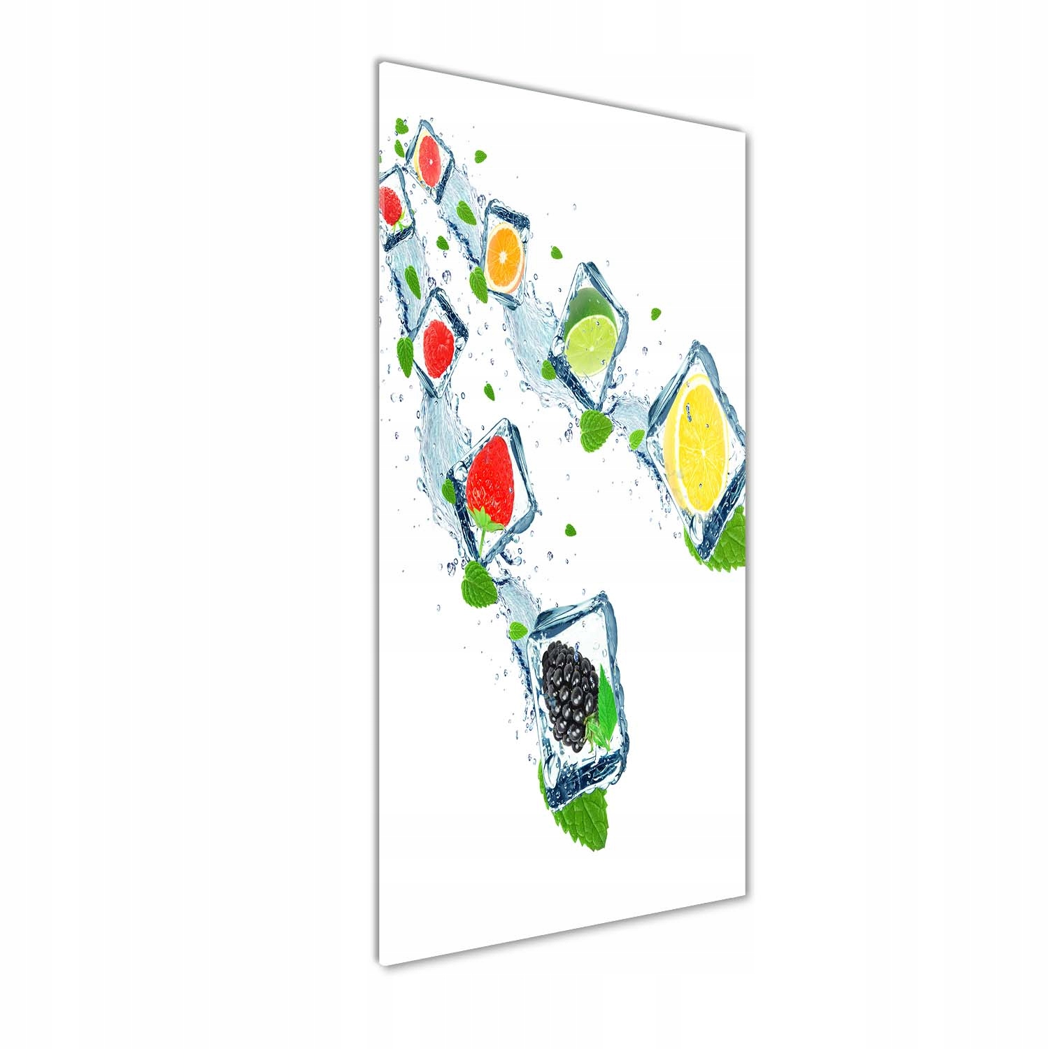 

Nowoczesny fotoobraz akrylowy Owoce i lód 50x125cm