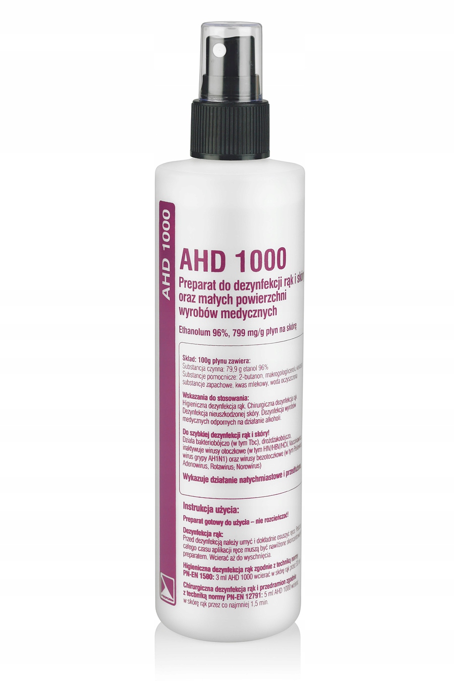 

Płyn Do Dezynfekcji Rąk Skóry Ahd 1000 250ML Spray