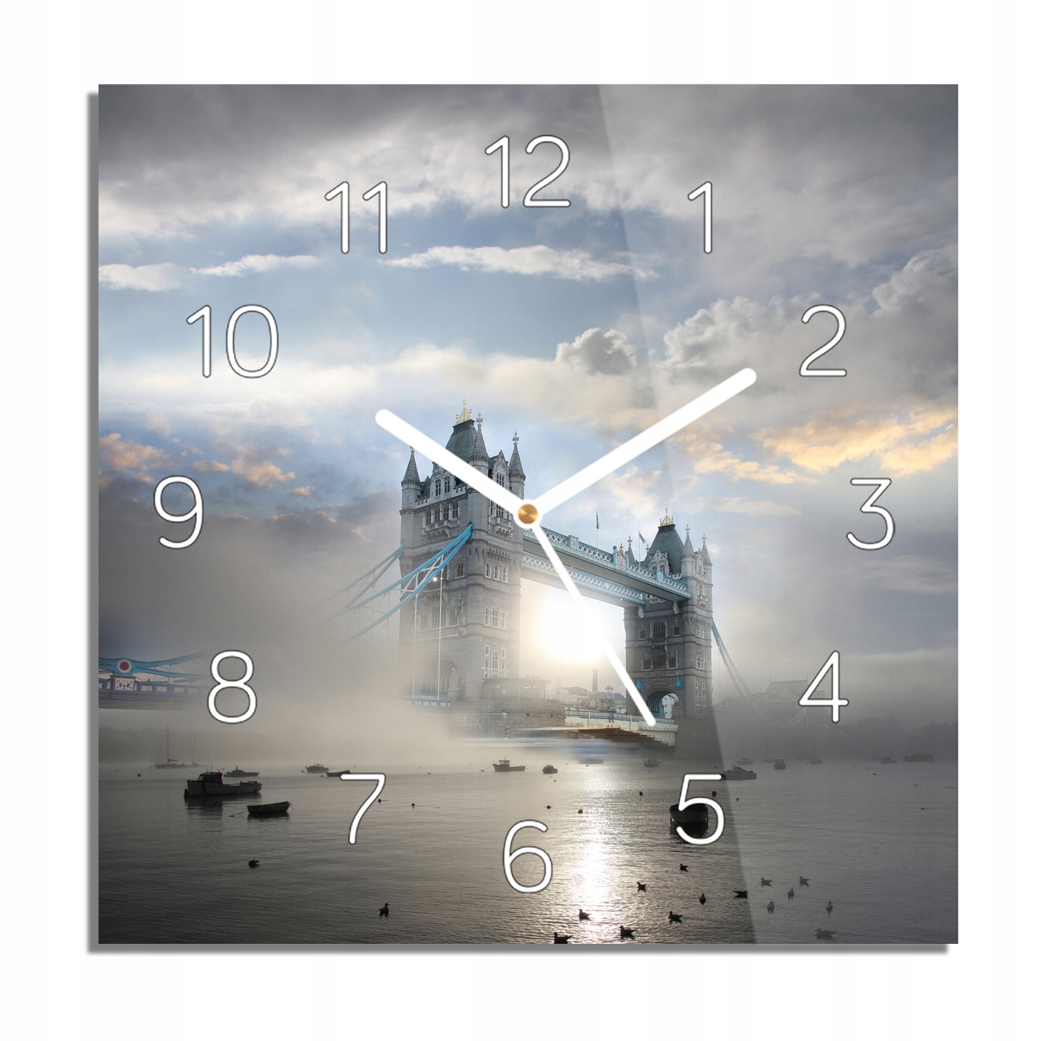 

Tower Bridge mgła foto-zegar do pokoju 30x30 cichy
