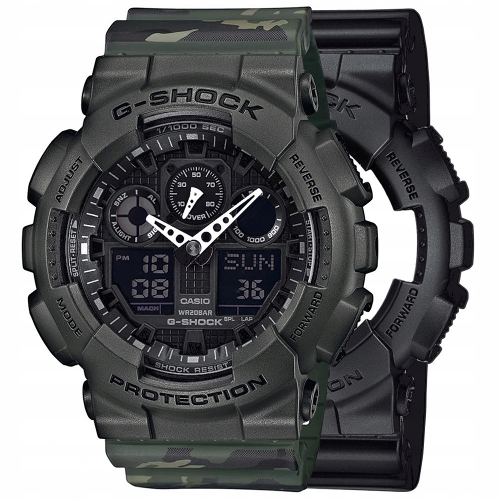 Sada G-shock GA-100-1A1ER Šedá Zelená