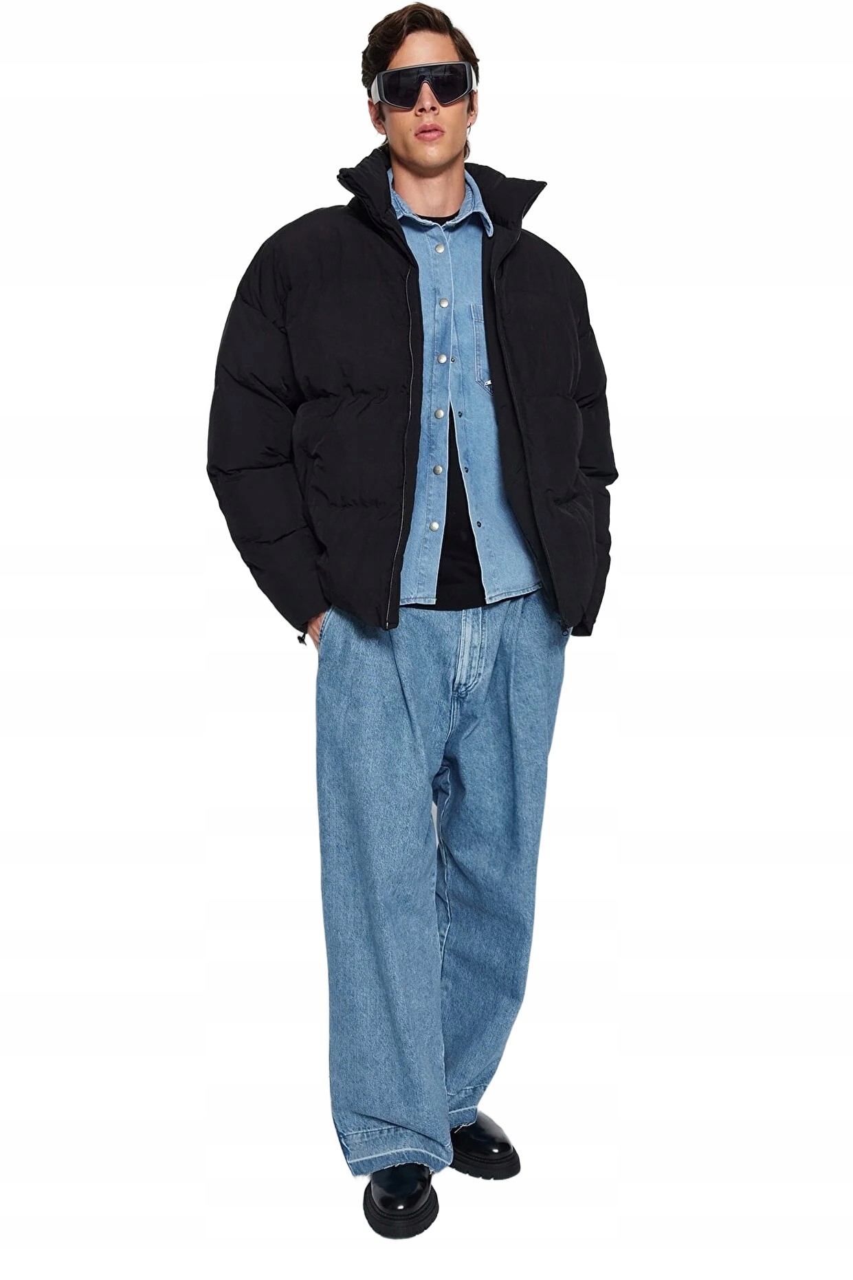 Trendyol Man Černá Péřová Bunda Se Zipem A Zateplením M 5DA