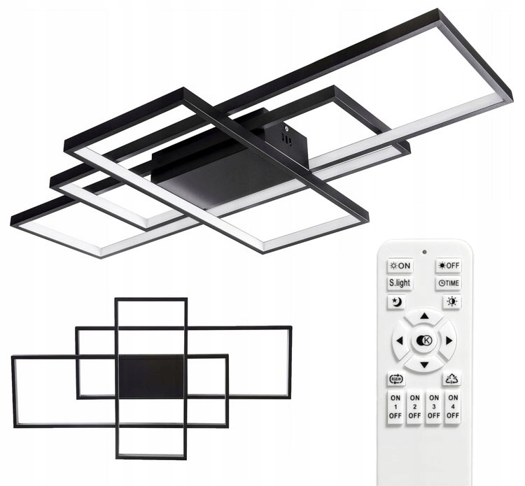 Stropní Svítidlo Lustr Stropní Svítidlo Modern Led XL barva proměnná Cct Dálkový Ovladač