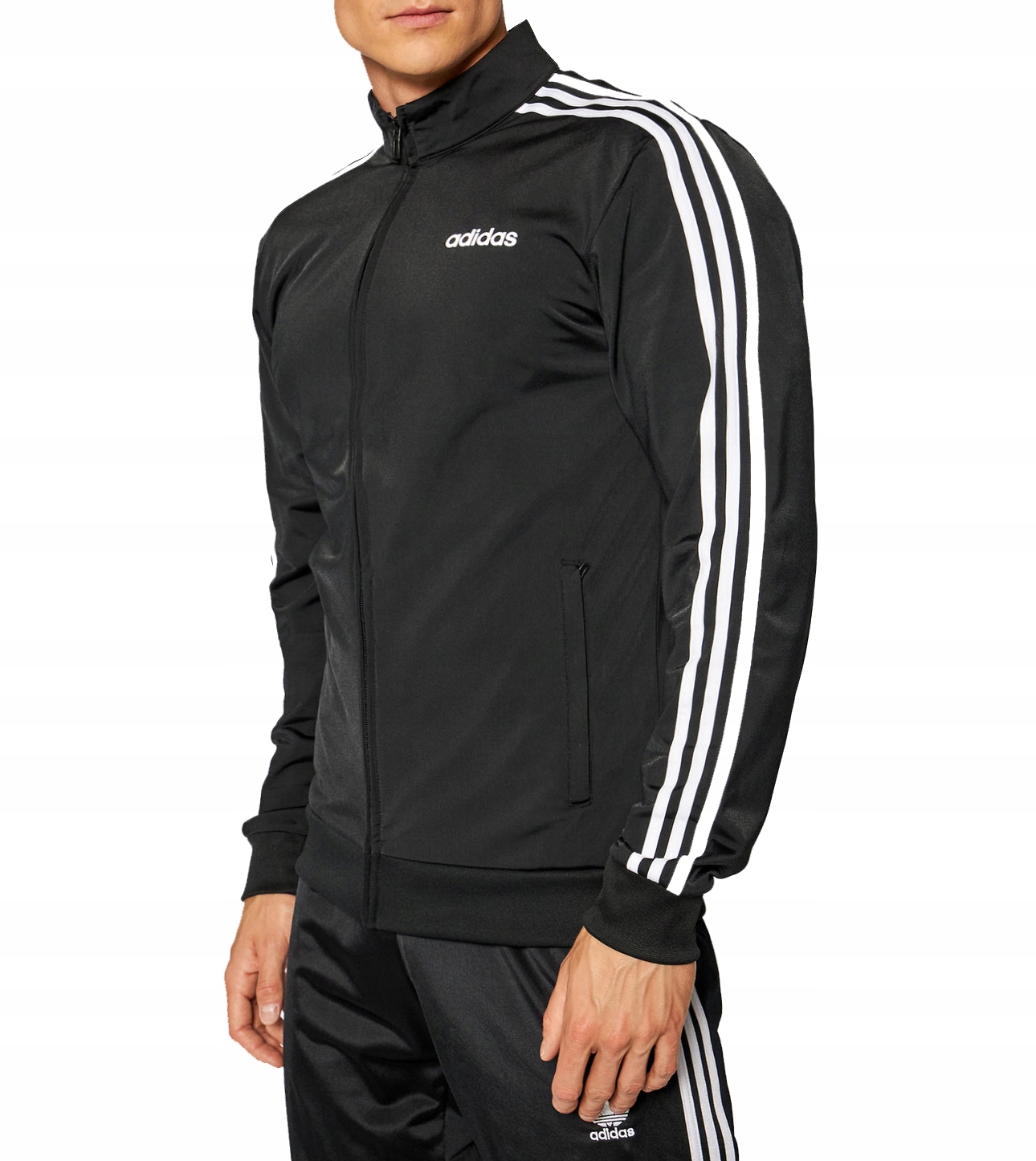 

2474 Bluza Męska Adidas Rozpinana Czarna XL T3