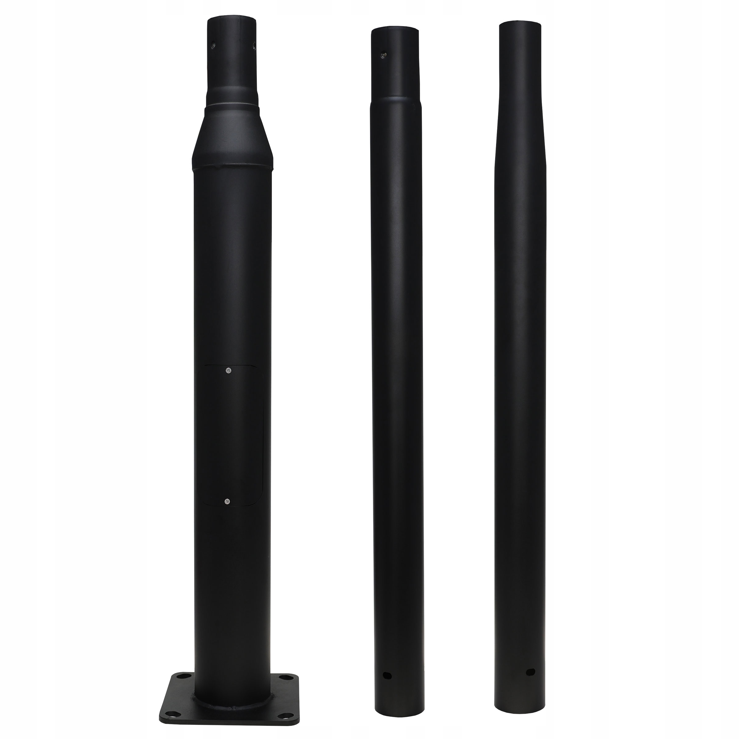 Słup maszt latarnia Ø114mm 20x20cm StreetPole Pro 3m lampa uliczna czarny