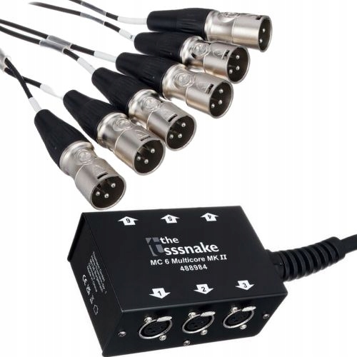 Viacpárový multicore audio mikrofónový kábel 6x Xlr 15 m the Stagebox Rean