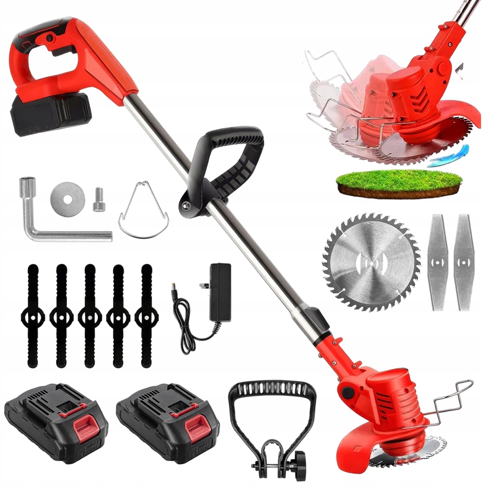 Aku vyžínač Křovinořez Křovinořez kotouč Nože struny 2AKU Set