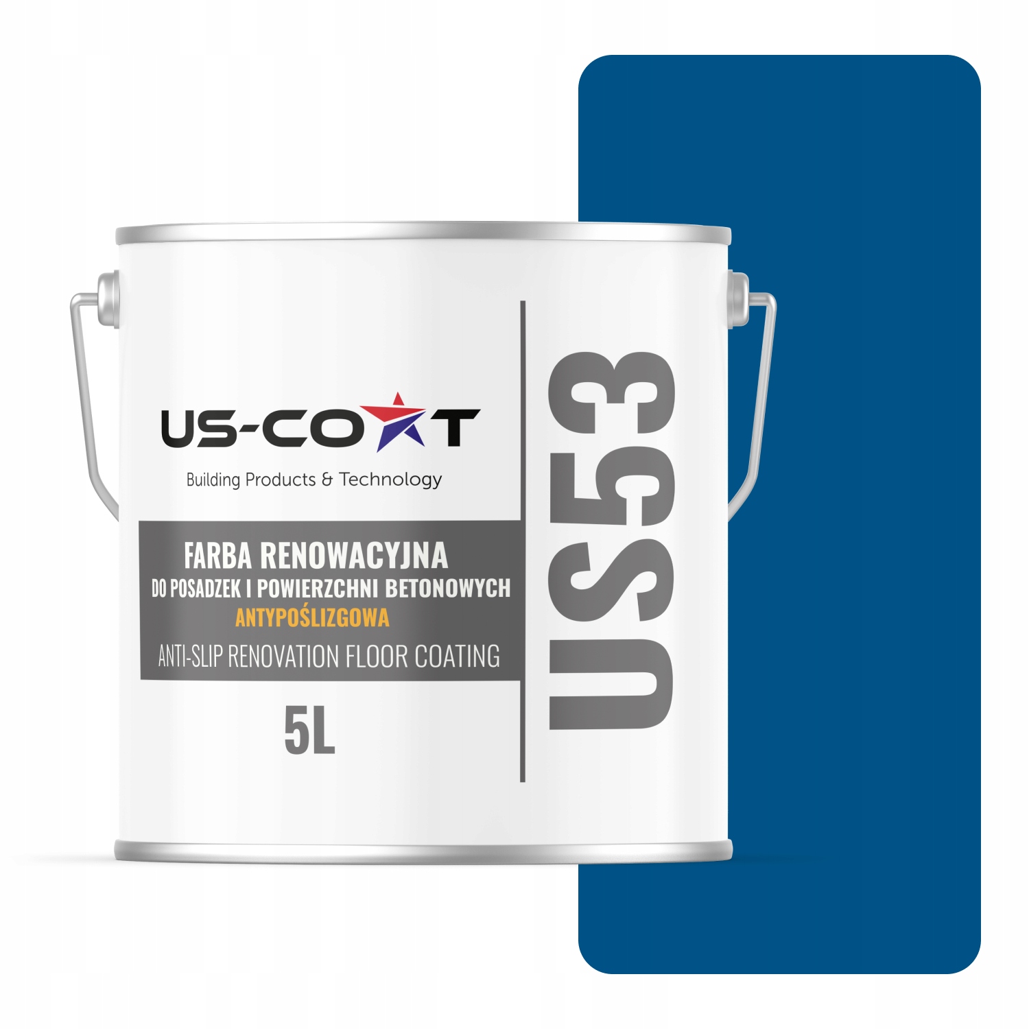 Renovačná Farba Na Podlahy Protišmyková Uv Farba Modrá Ral 5005 5 L