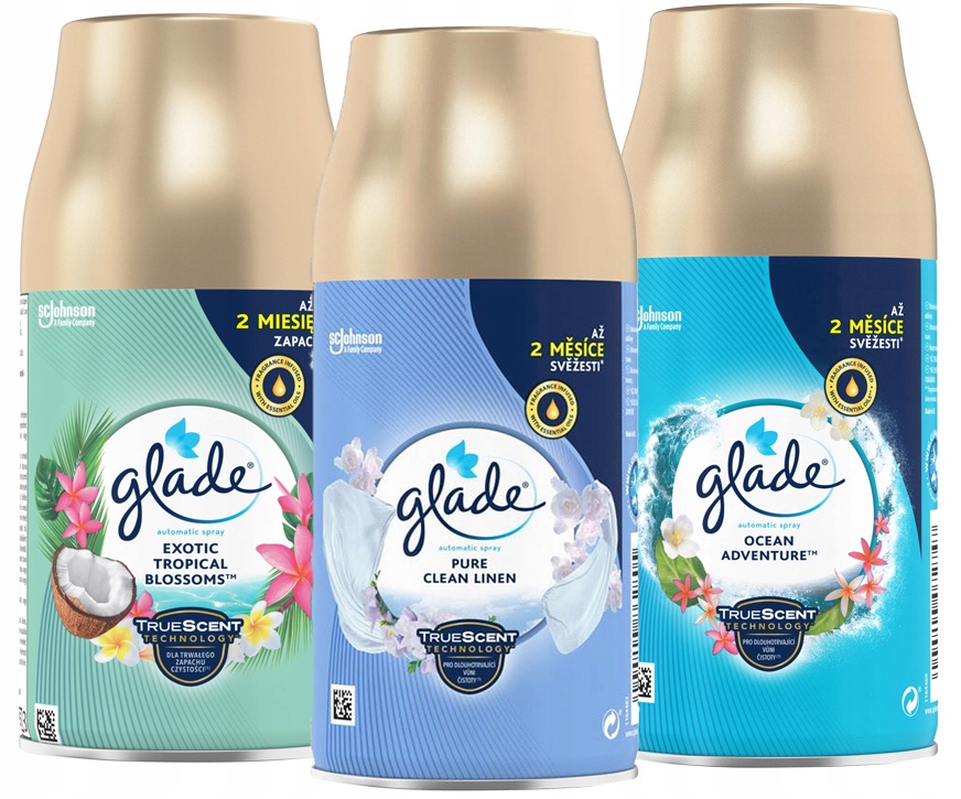 Levně Glade Osvěžovač automatický oceán tropy svěží prádlo zásoba MIX