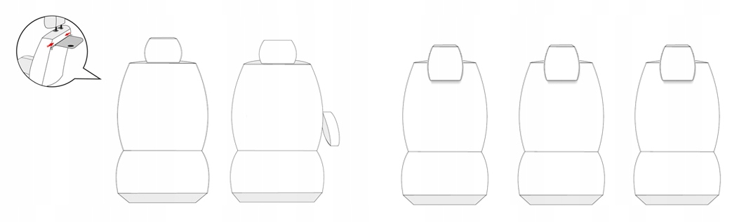 Pokrowce dedykowane do FORD C-MAX (2003-2010) Stan opakowania oryginalne