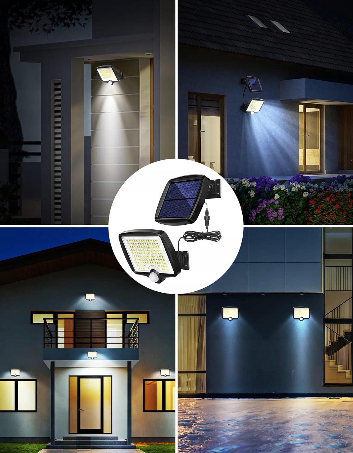 MPJ Solarne Oświetlenie Zewnętrzne 56LED Czujnik Ruchu — miniatura 11