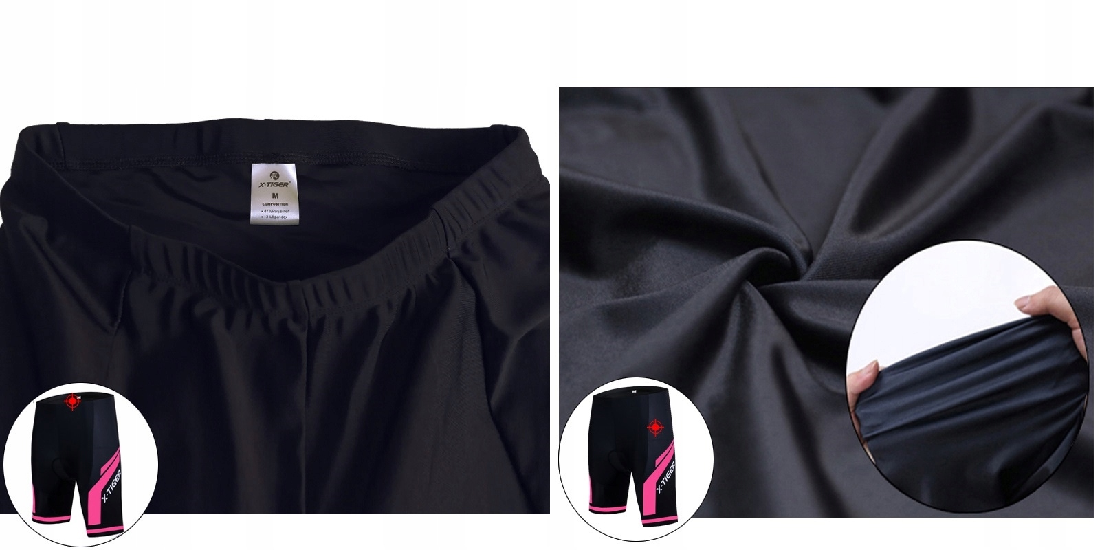 STRÓJ NA ROWER DAMSKI Z WKŁADKĄ ŻELOWĄ TERMICZNY Materiał dominujący poliester