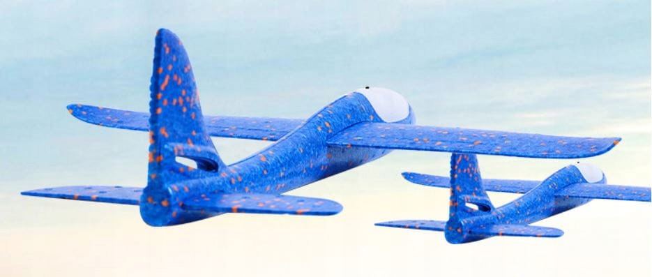 SAMOLOT STYROPIANOWY LED SZYBOWIEC RZUTKA 48 cm Model 000