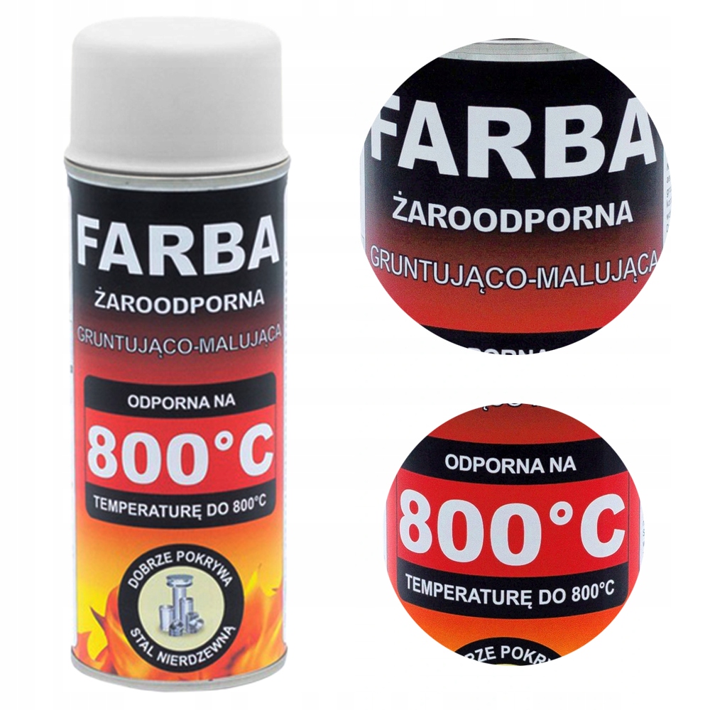 

Farba spray żaroodporny 400 ml Hansa Biały 800°C