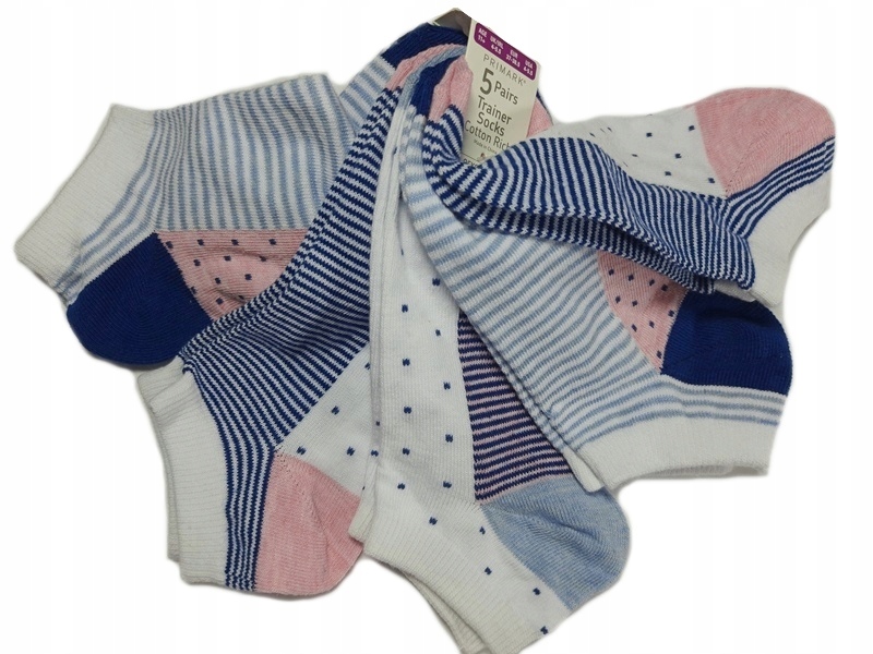 

5x Primark skarpetki Stopki paski 11 lat 37-38,5
