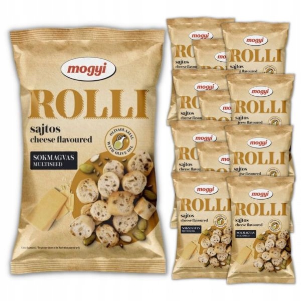 Grzanki Rolli o smaku serowym w oliwie 65 g x 12