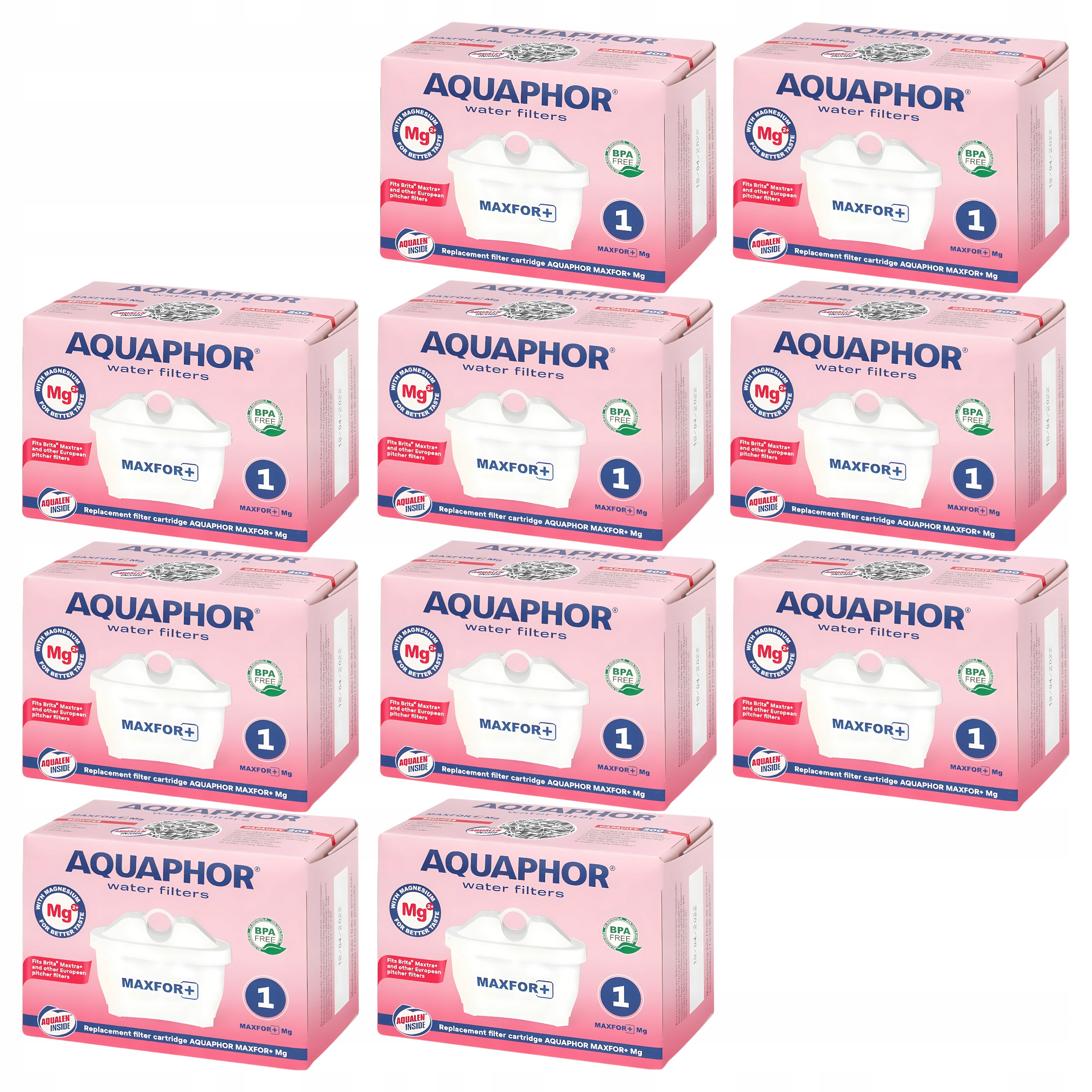 Wkład filtrujący Aquaphor Maxfor+ Mg z magnezem x10 szt. filtry do dzbanka