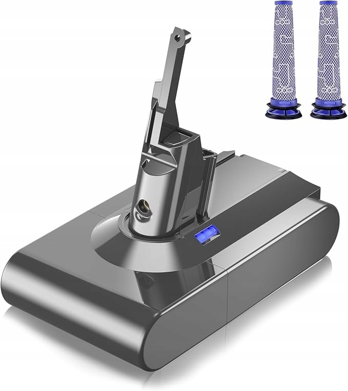 Baterie do vysavače Dyson V8 se 2 filtry 6000 mAh 21.6 V 129.6 Wh, náhrada