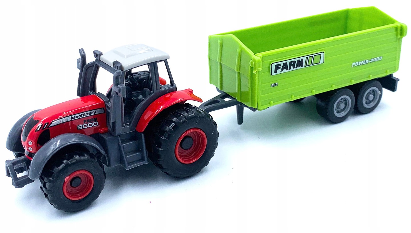 

Traktor z przyczepą mała maszyna rolnicza