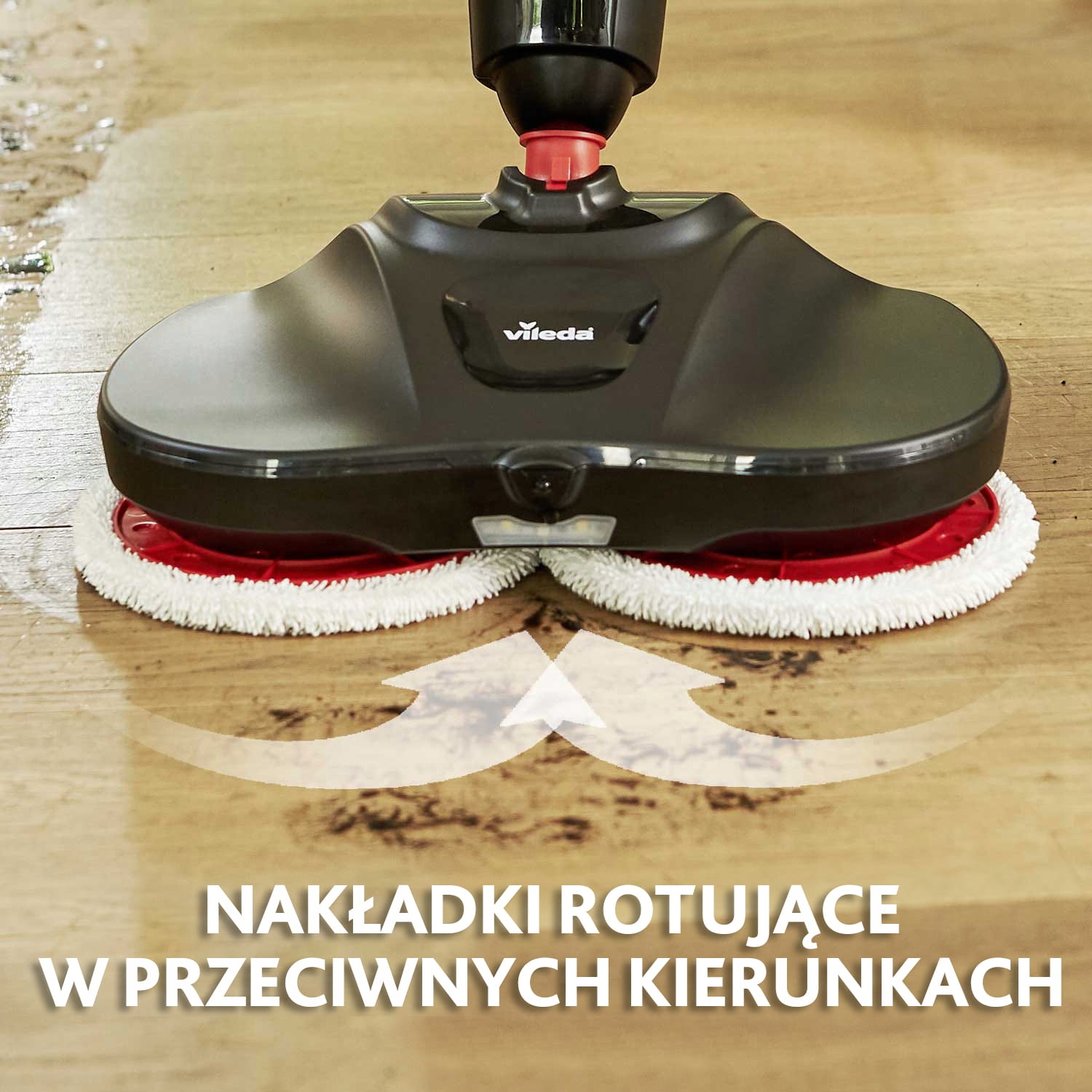 MOP ELEKTRYCZNY BEZPRZEWODOWY VILEDA ZE SPRYSKIWACZEM MIKROFIBRA 35MIN 80M2 Czas nagrzewania 30 s