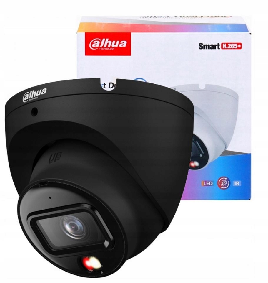 Ip kamera 6MPx Dahua kupolová Black Smart Dual Light Vonkajšia