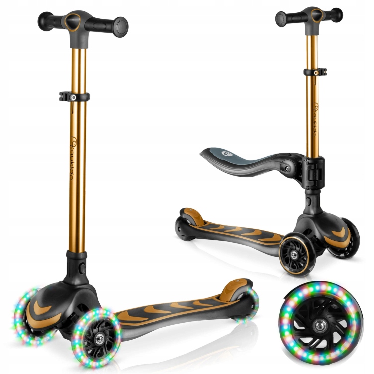 Hulajnoga Trójkołowa Nukido Siedzisko Led Składana 3w1