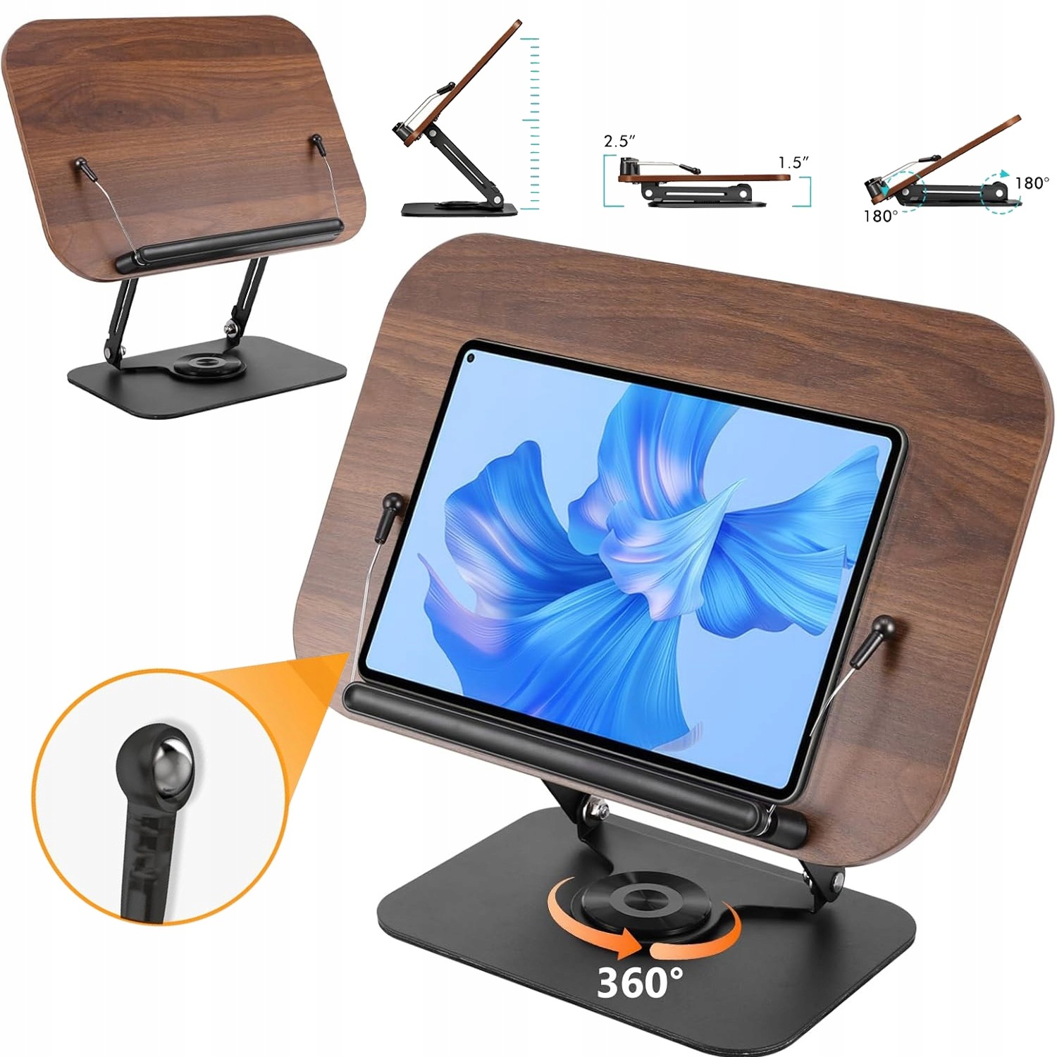 Podstavec Pod Knihu Stojan Podpěra Na Tablet Čtení Skládací 34X23,5 CM
